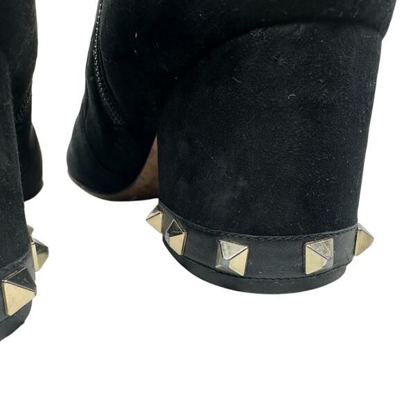 Valentino Garavani Rockstud‎ Boots Booties Suede Black Size 36.5 US 6.5 - Picture 11 of 16